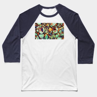 Magic pebbles on a cold beach: psychedelic edit of abstract nature photography Baseball T-Shirt